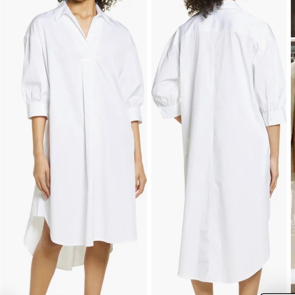 NWT Nordstrom small white poplin dress